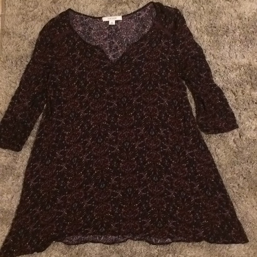 Adam Levine Medium Purple Patterned Tunic ✨